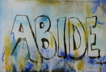 Abide - Close-up of Original Mixed Media Artwork